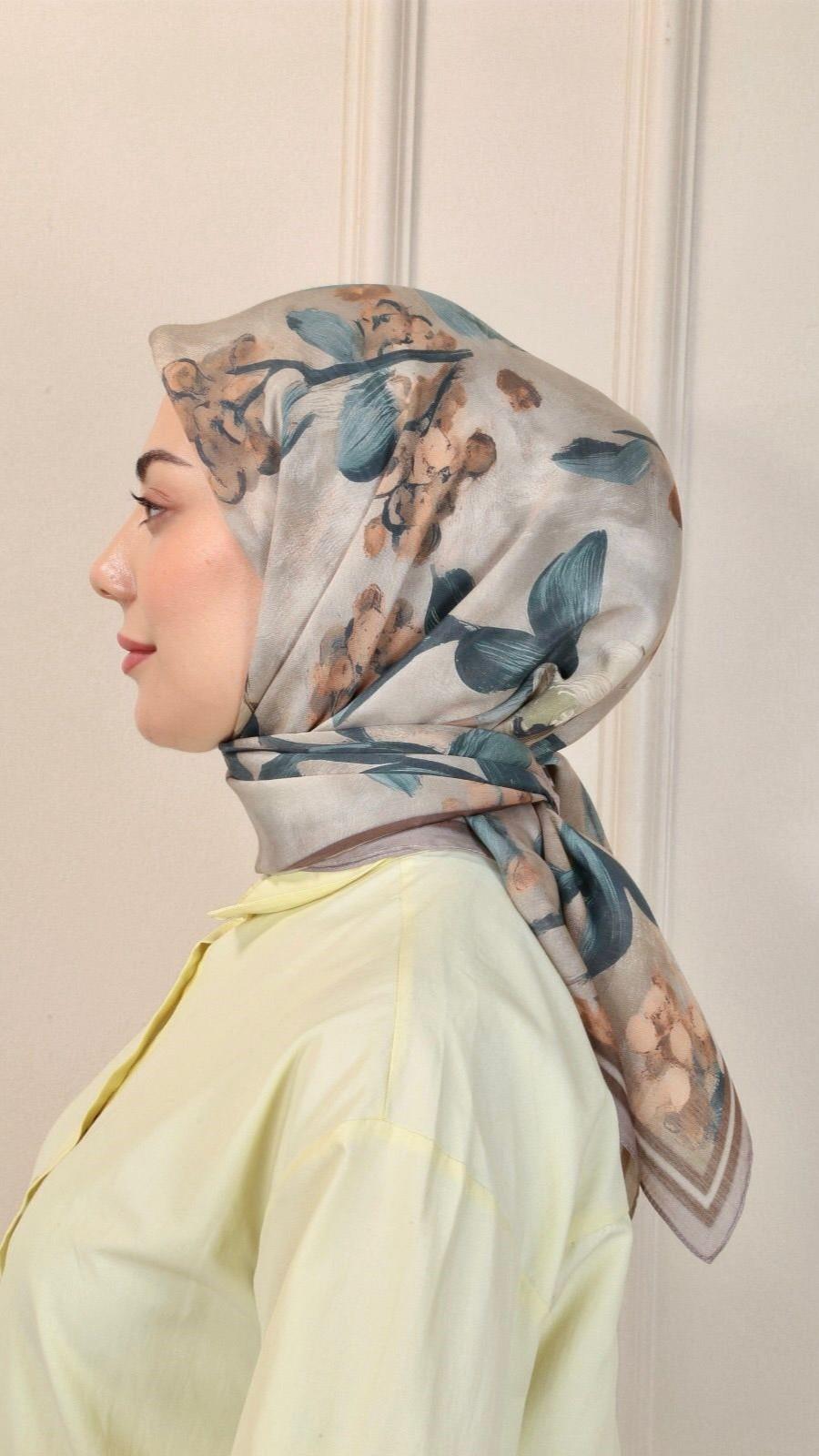 Locella Modal İpek Eşarp Vizon-3