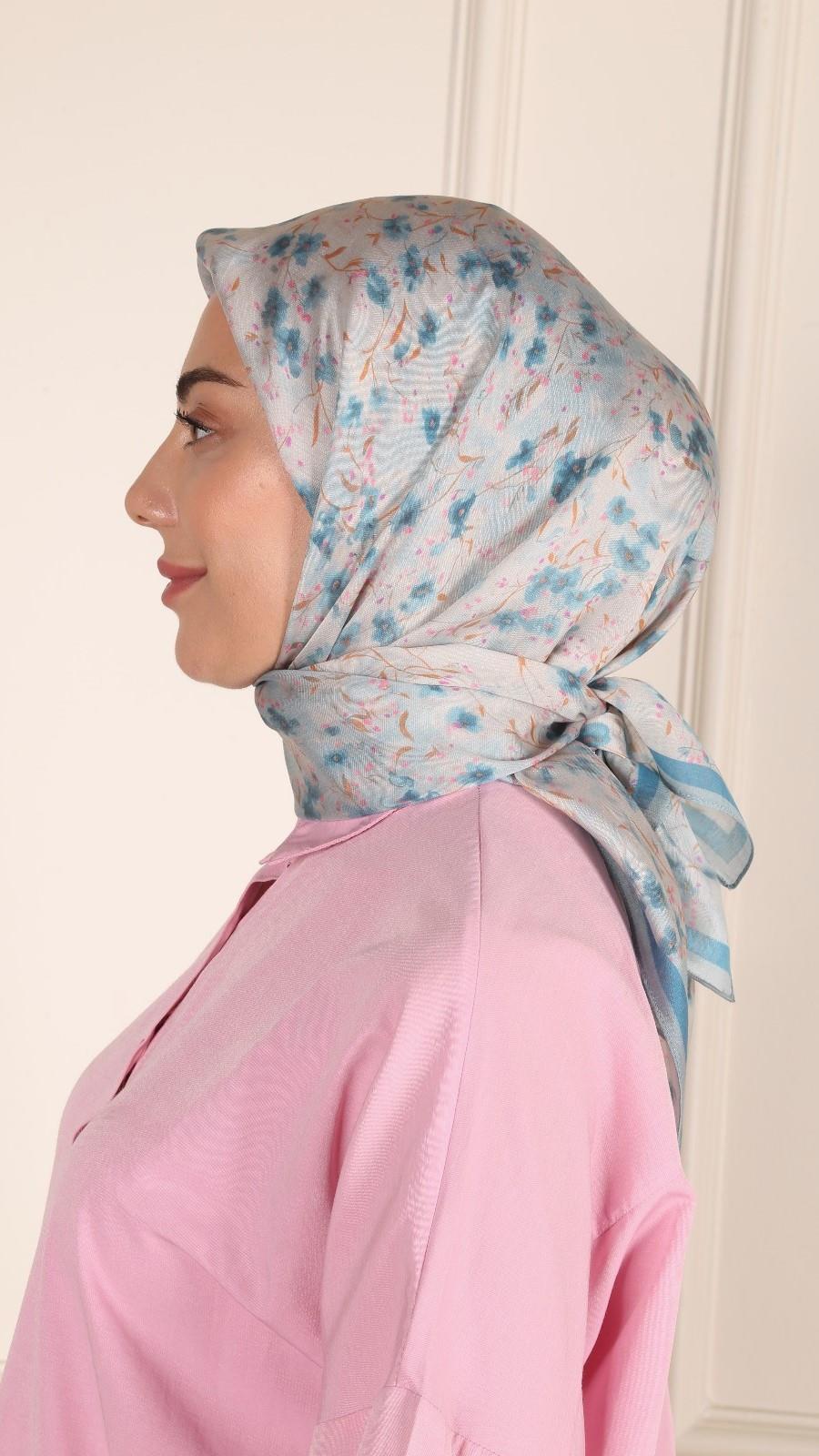 Locella Modal İpek Eşarp Deniz Mavi-8