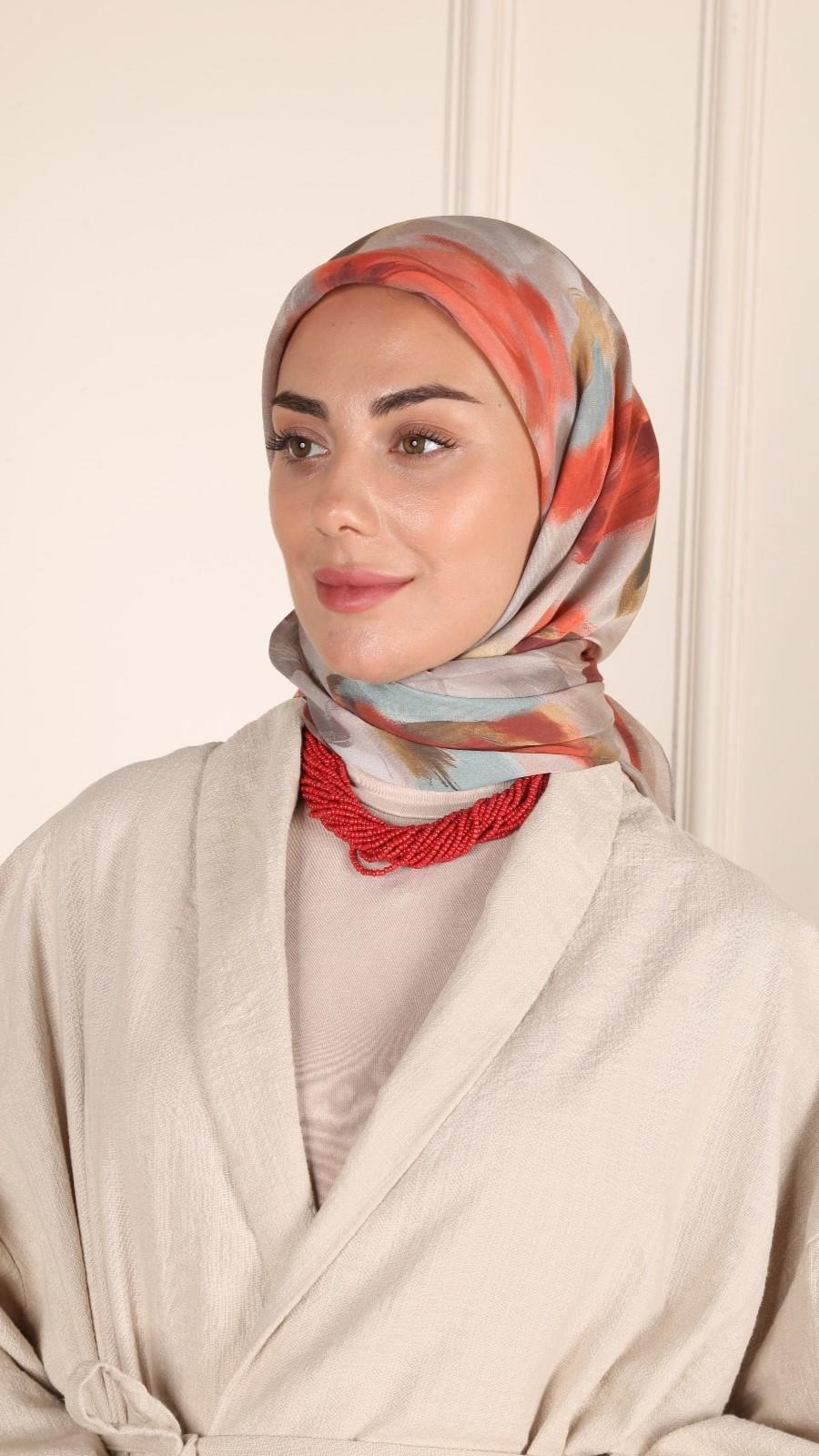 Locella Modal İpek Eşarp Küllü Kahve-7