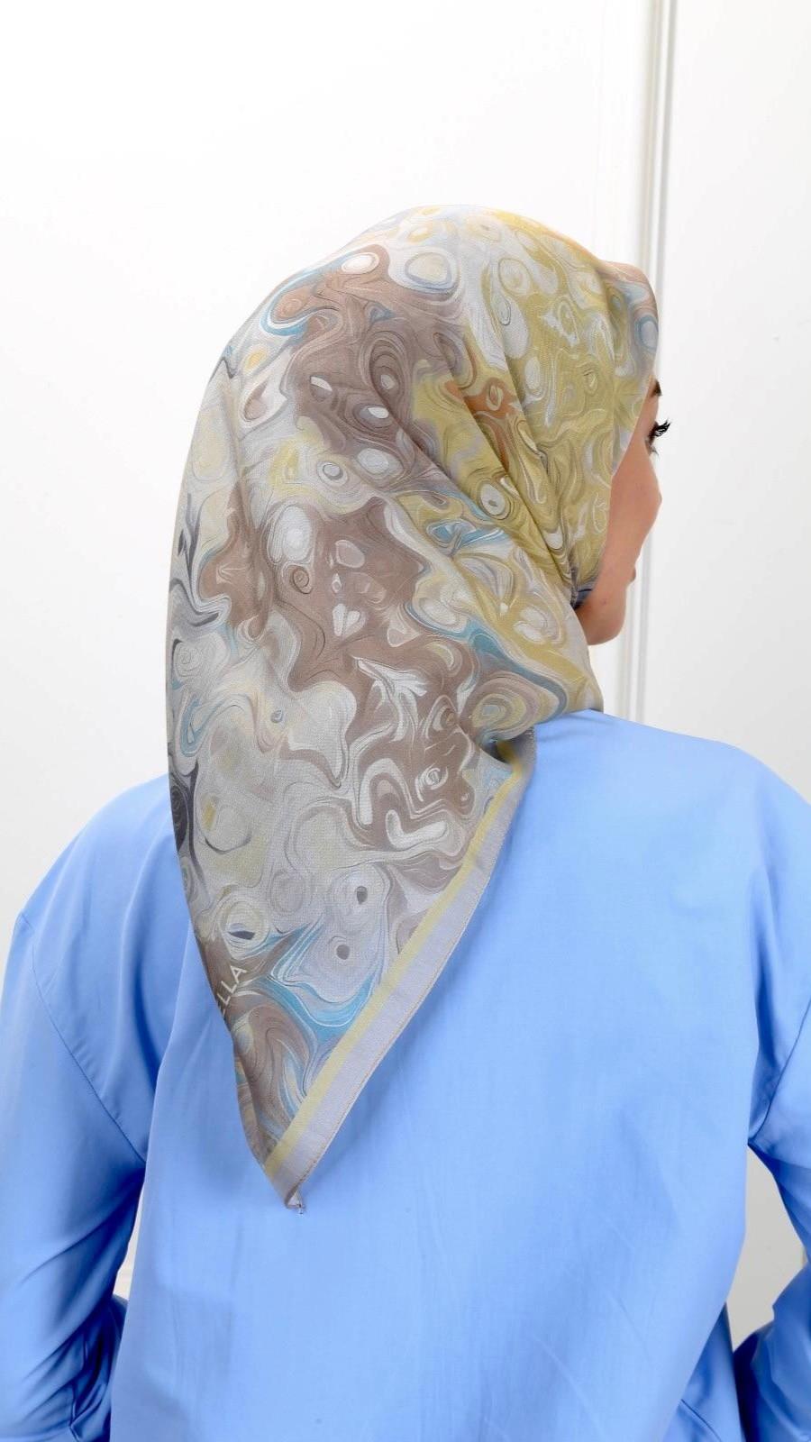 Locella Modal İpek Eşarp Vizon Sarı-1