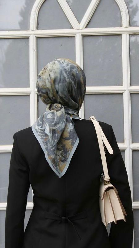 Locella Modal İpek Eşarp Gri-5