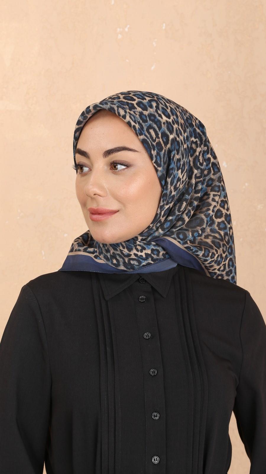 Locella Modal İpek Eşarp Lacivert-1