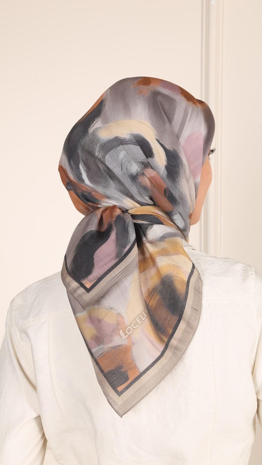 Locella Modal İpek Eşarp Vizon-6