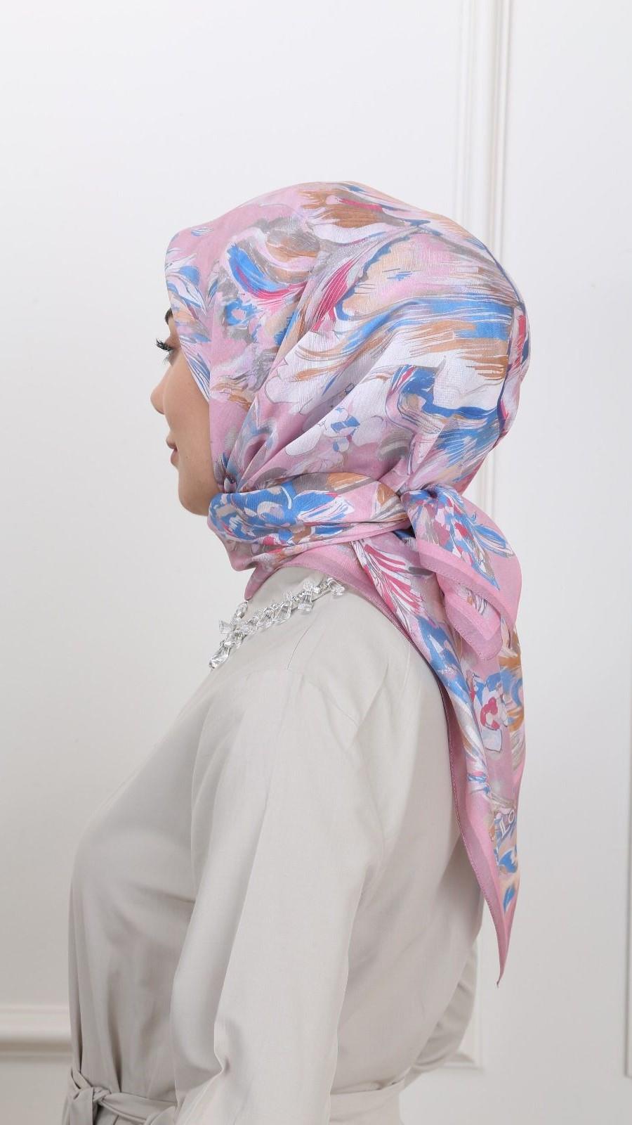 Locella Modal İpek Eşarp Canlı Pembe-9