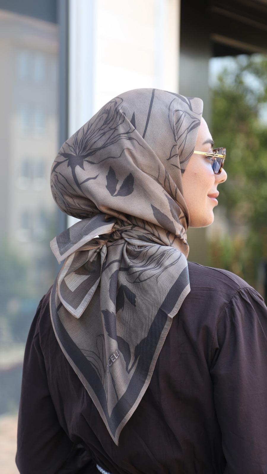 Locella Modal İpek Eşarp Vizon-6