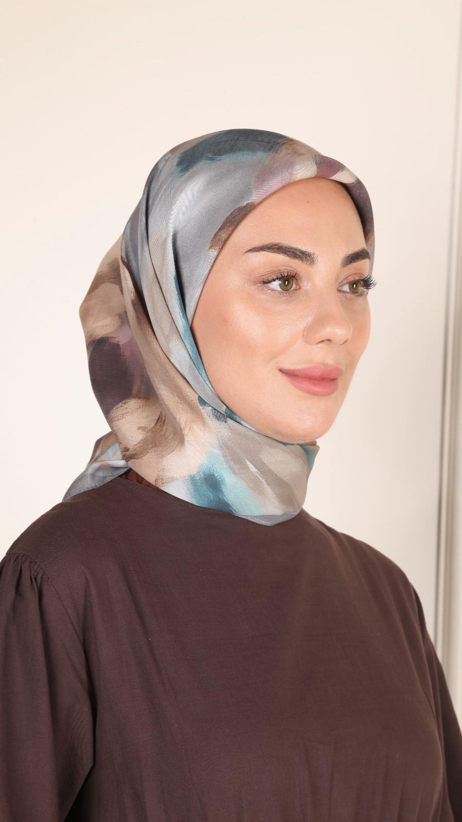 Locella Modal İpek Eşarp Gri-4