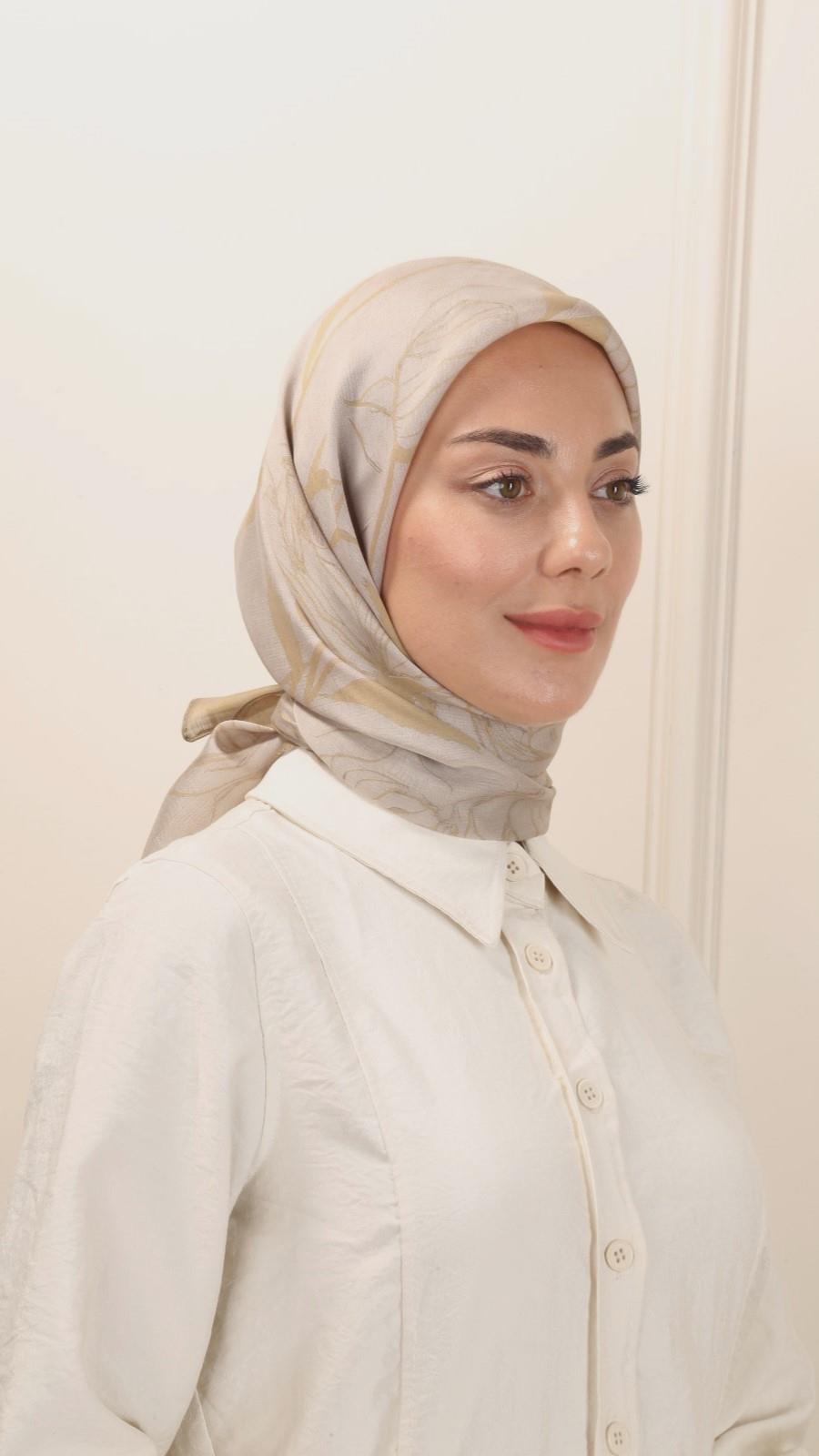 Locella Modal İpek Eşarp Sarı-11