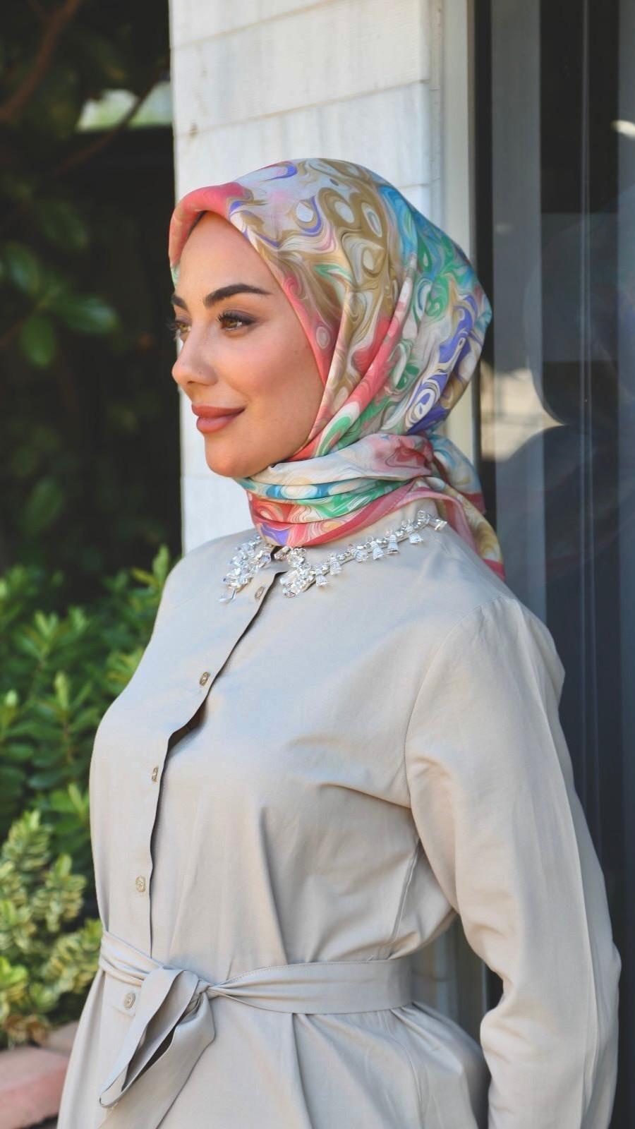 Locella Modal İpek Eşarp Pembe-8