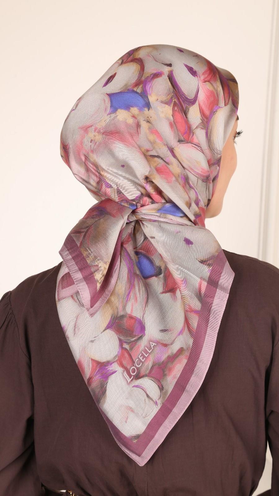 Locella Modal İpek Eşarp Mürdüm-2