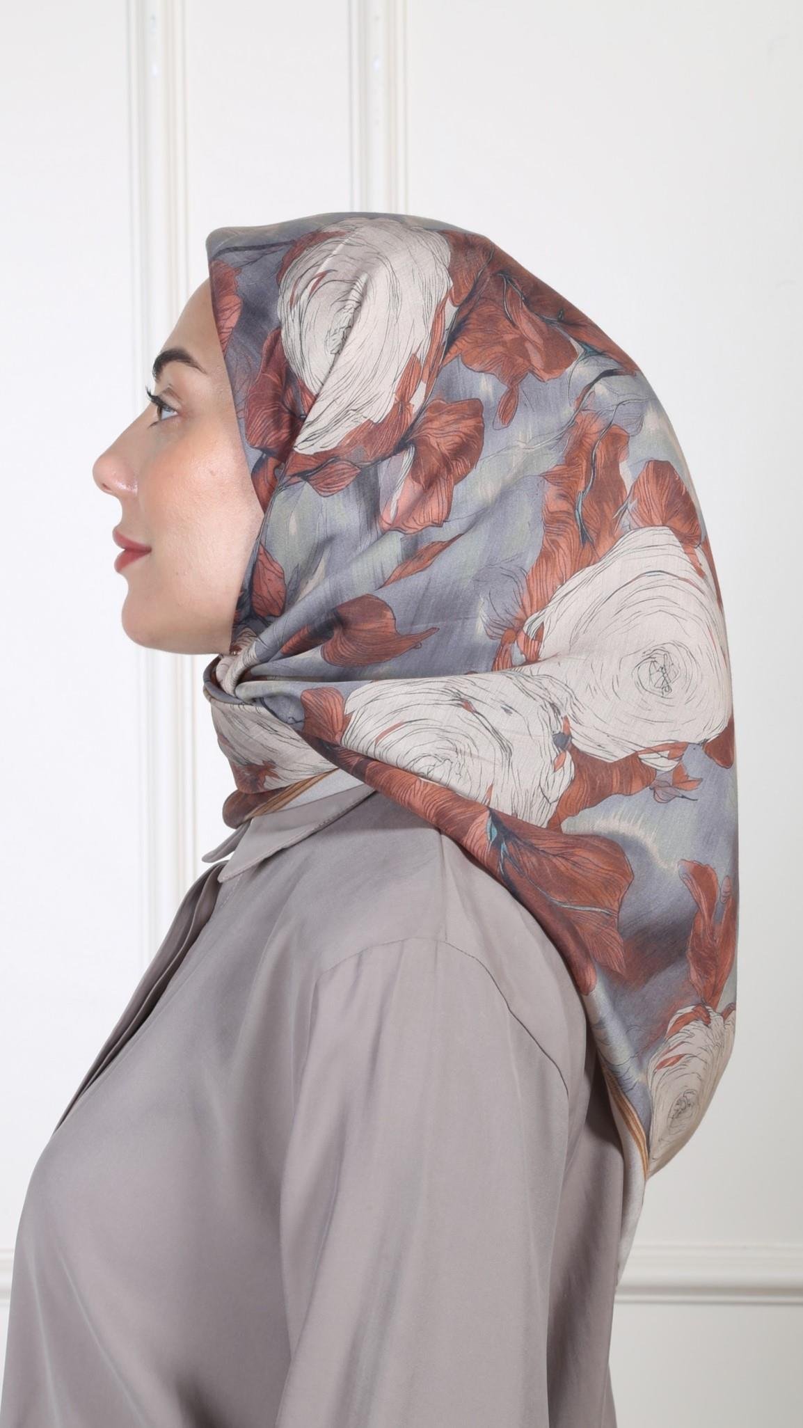 Locella Modal İpek Eşarp Kiremit-7