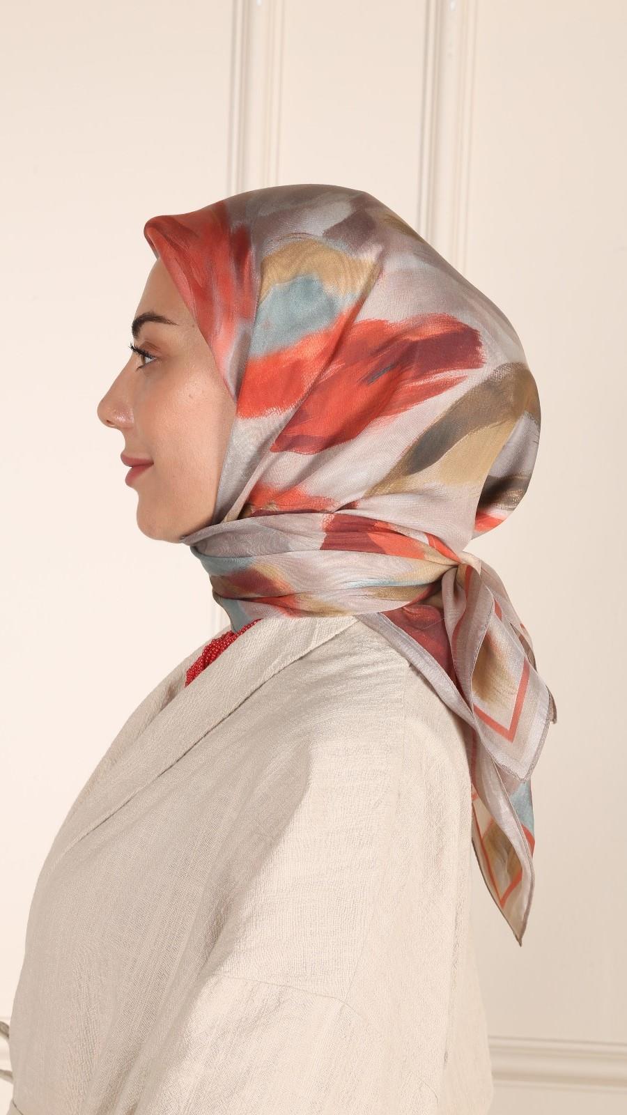 Locella Modal İpek Eşarp Küllü Kahve-7