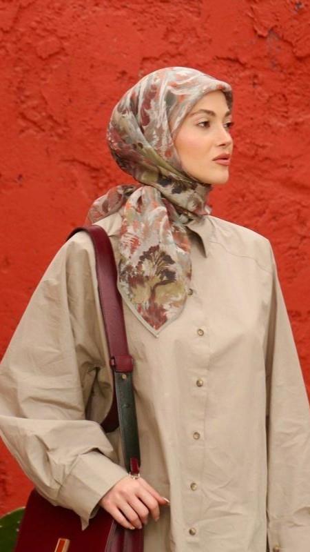 Locella Modal İpek Eşarp Bej-1