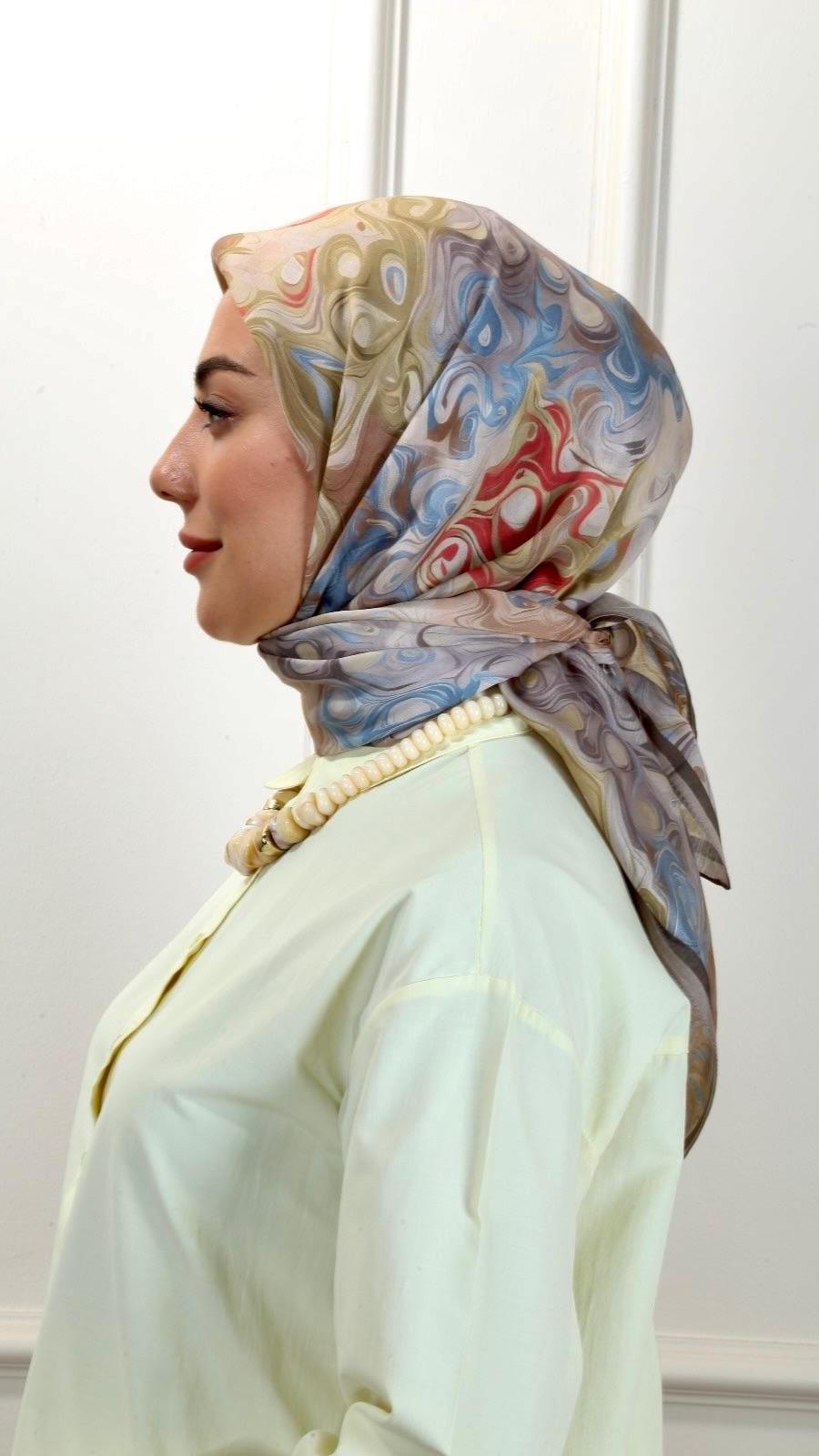 Locella Modal İpek Eşarp Vizon-4