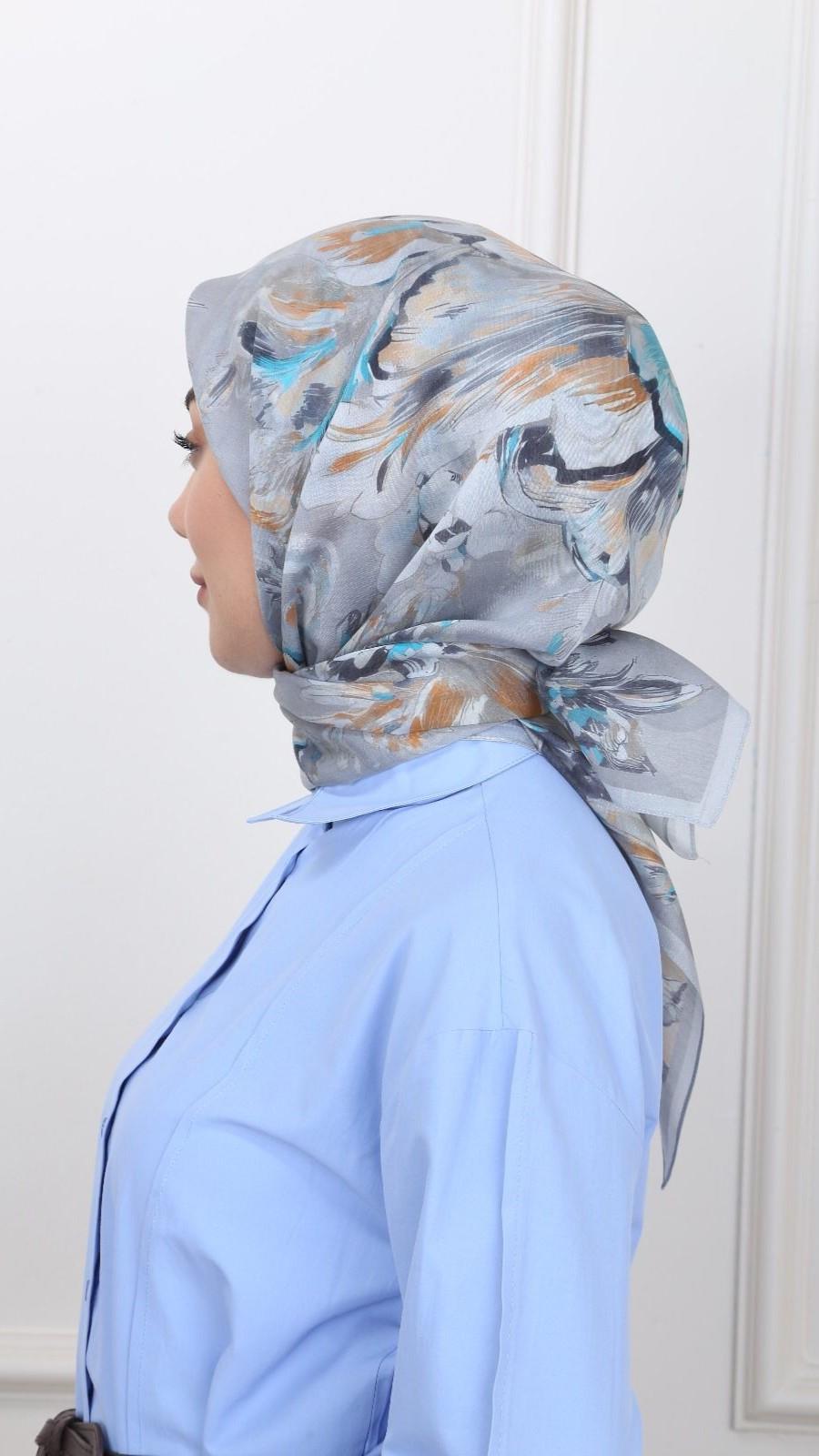 Locella Modal İpek Eşarp Gri-1