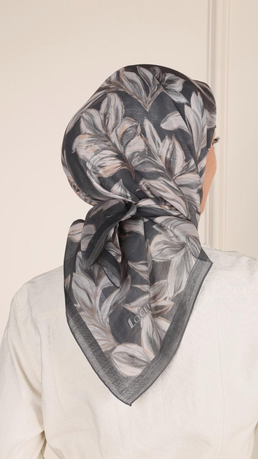 Locella Modal İpek Eşarp Siyah-7