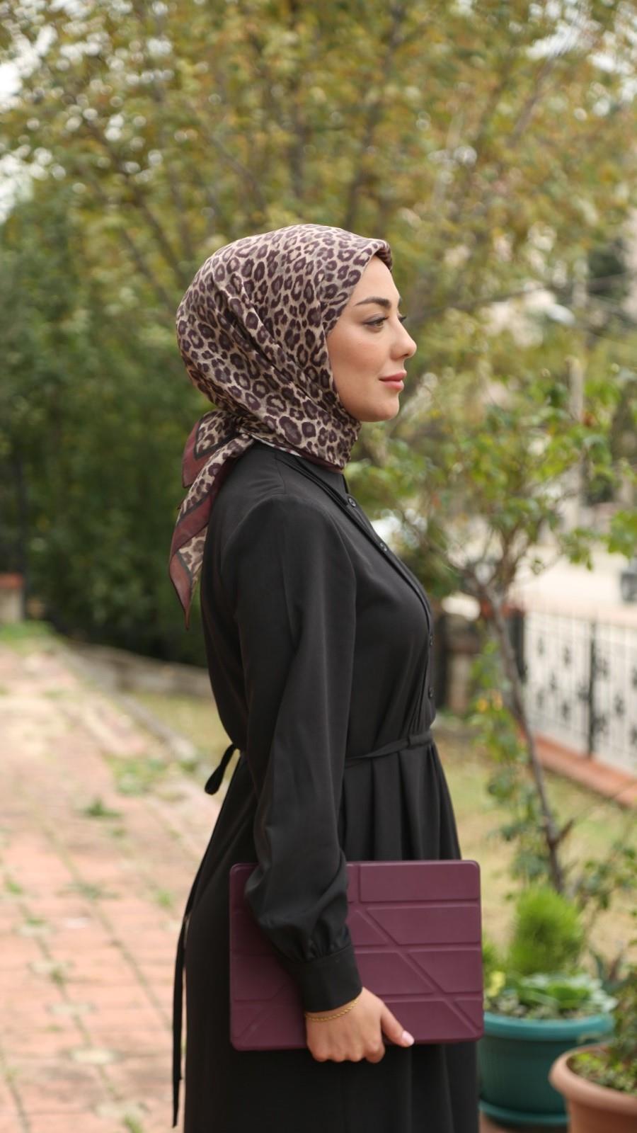 Locella Modal İpek Eşarp Bordo-7