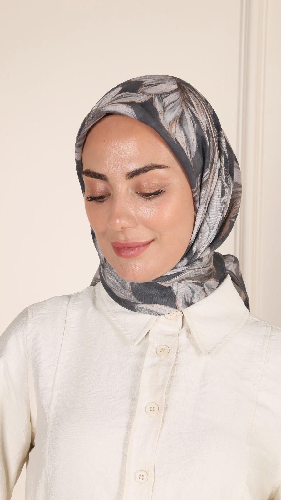 Locella Modal İpek Eşarp Siyah-7