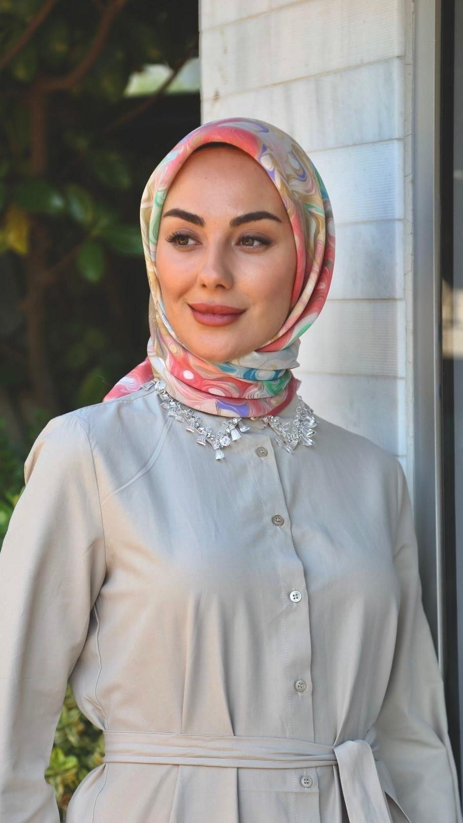 Locella Modal İpek Eşarp Pembe-8