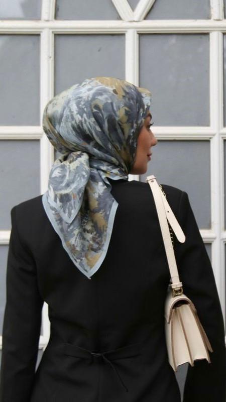 Locella Modal İpek Eşarp Gri-5