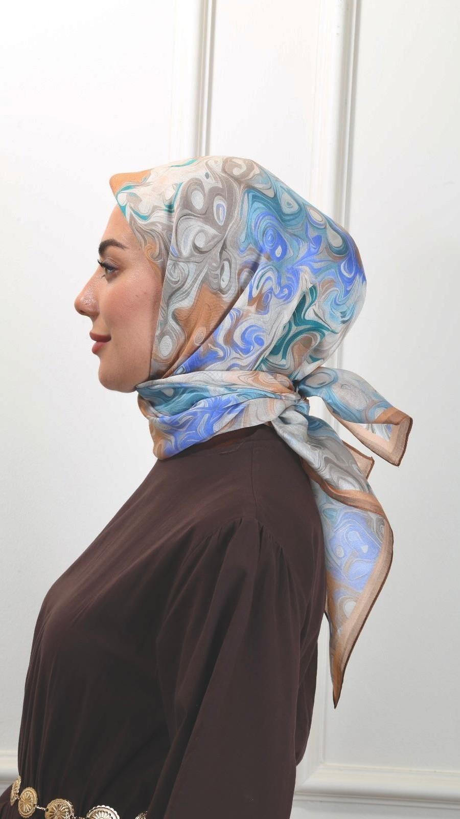 Locella Modal İpek Eşarp Turuncu-9