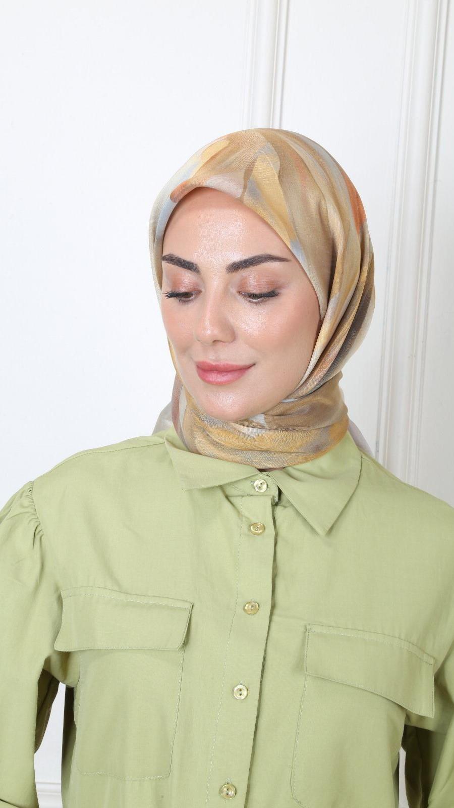 Locella Modal İpek Eşarp Sarı-7