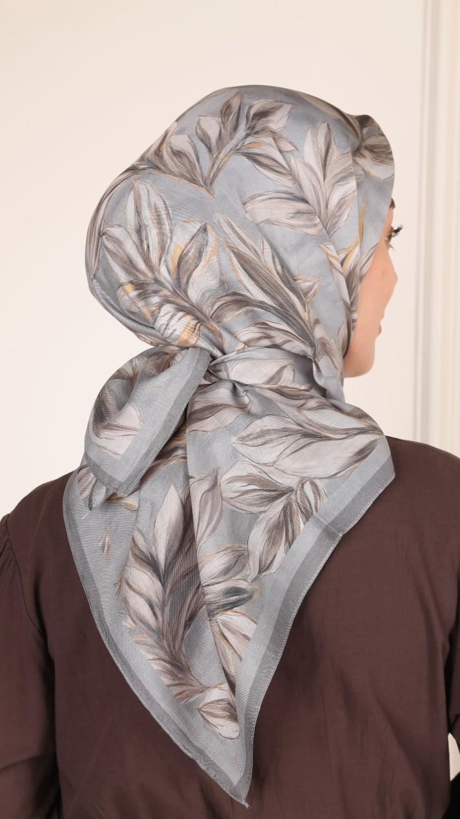 Locella Modal İpek Eşarp Gri-3