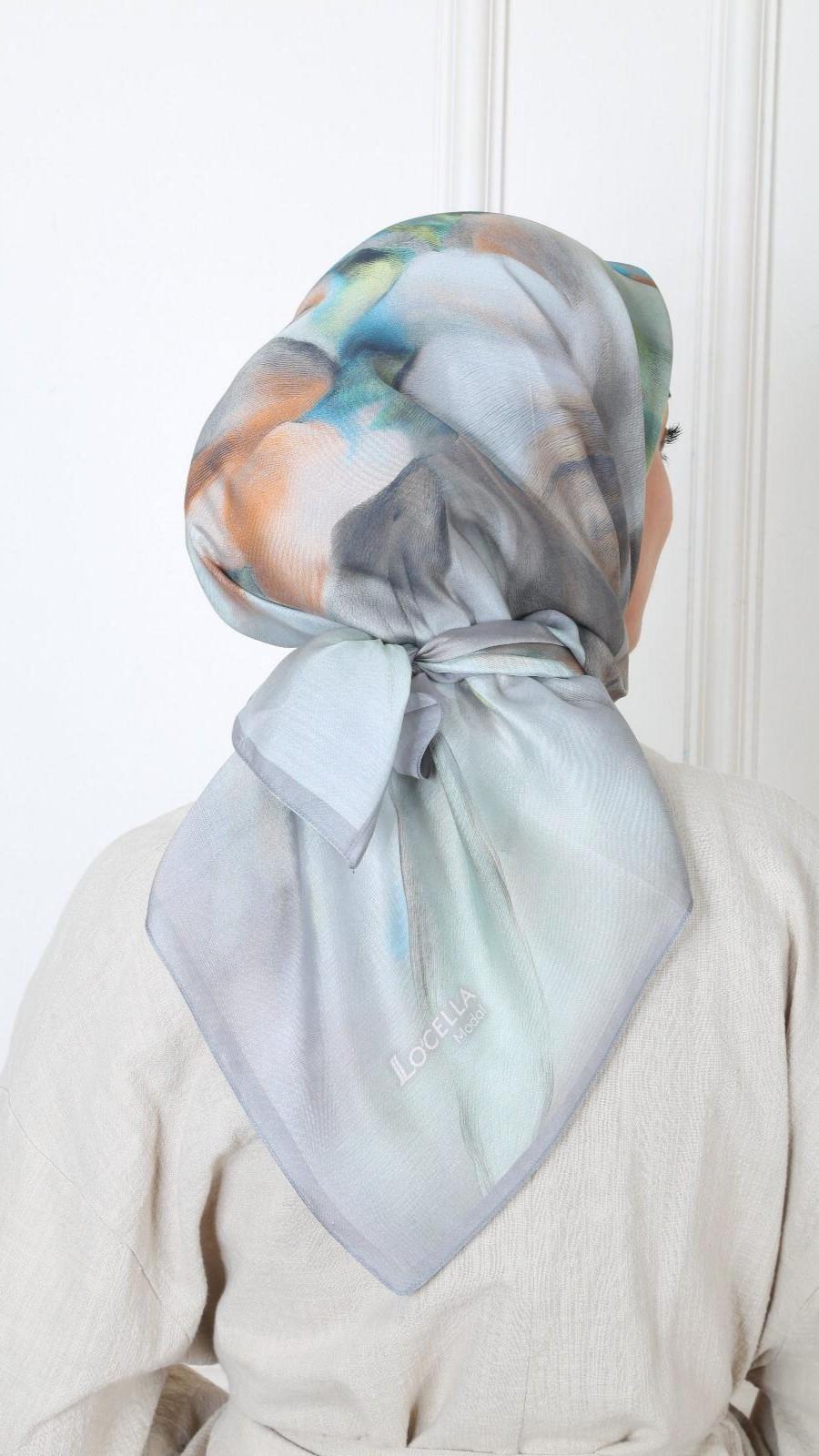 Locella Modal İpek Eşarp Gri-5
