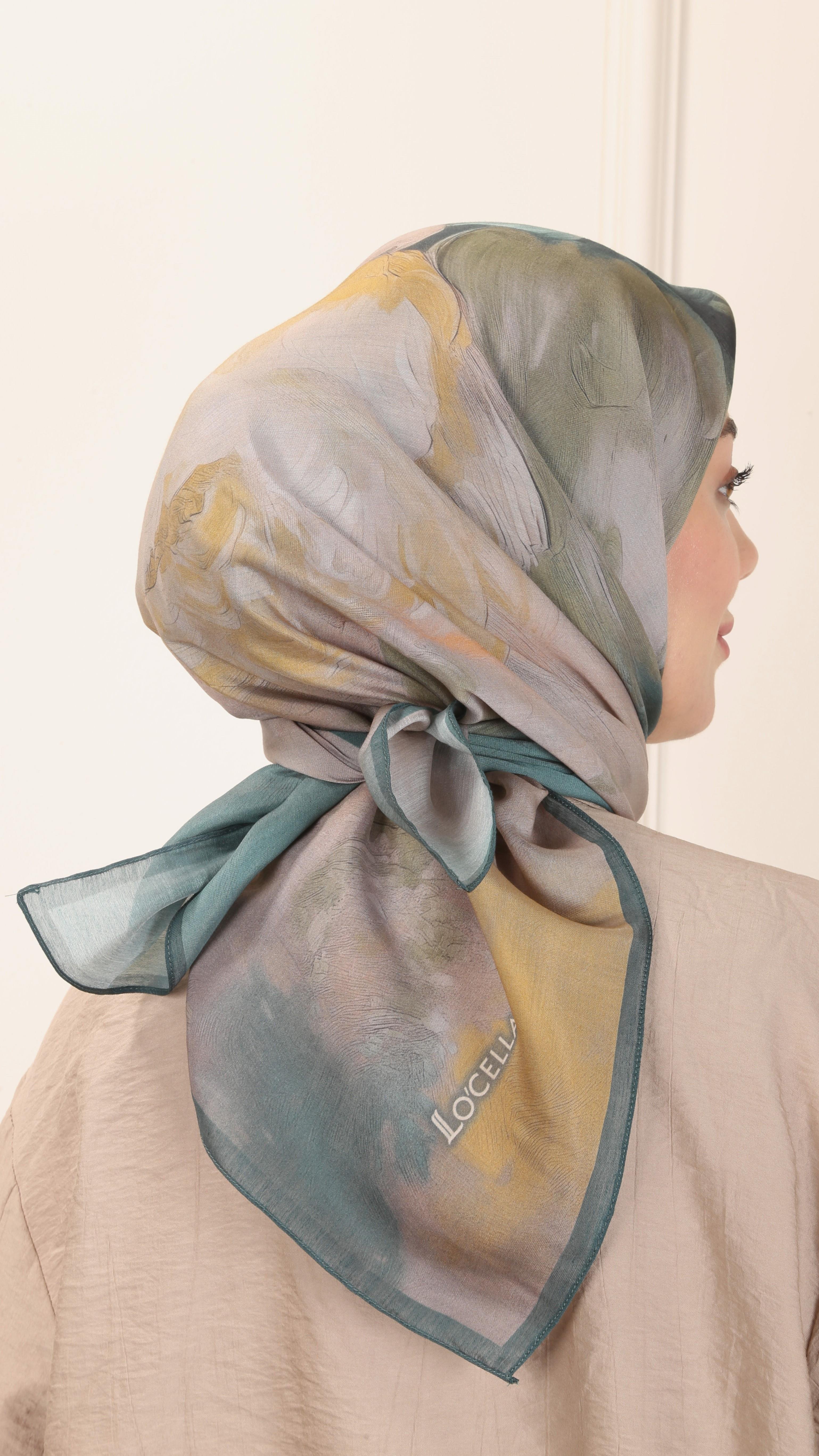 Locella Modal İpek Eşarp Zümrüt Yeşil-8