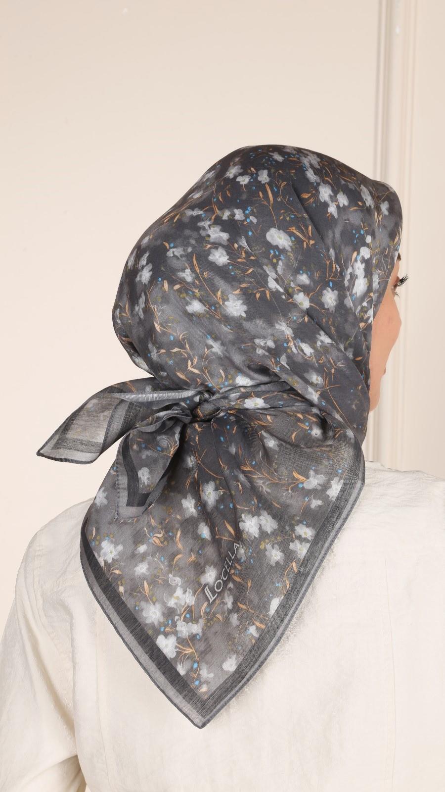 Locella Modal İpek Eşarp Siyah-4