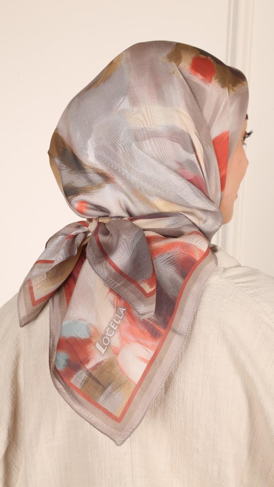 Locella Modal İpek Eşarp Küllü Kahve-7