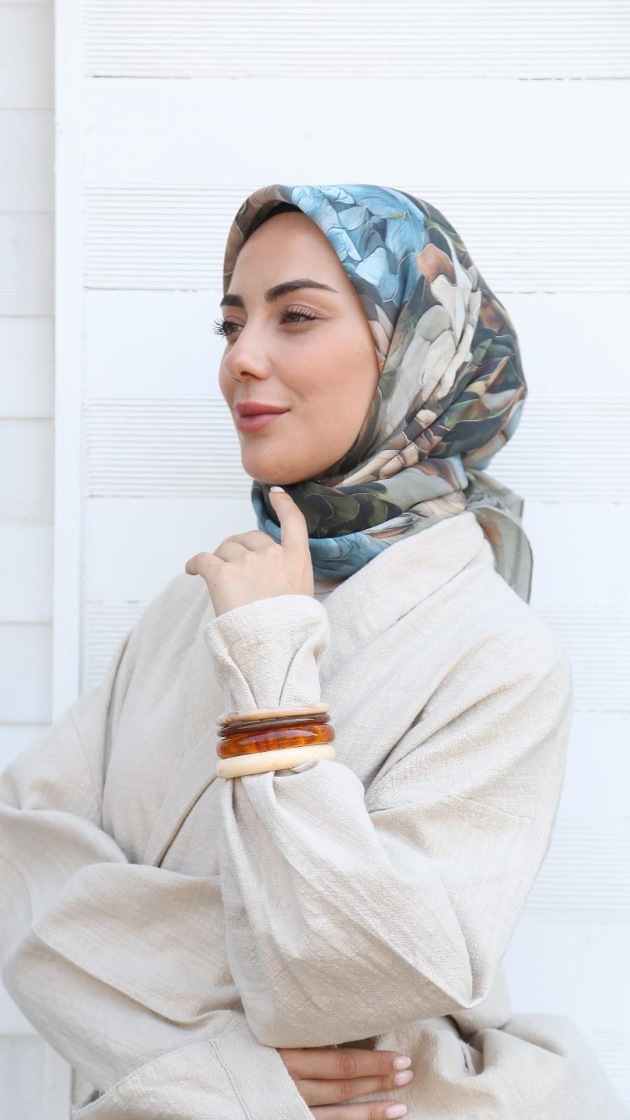 Locella Modal İpek Eşarp Mint Yeşil-14