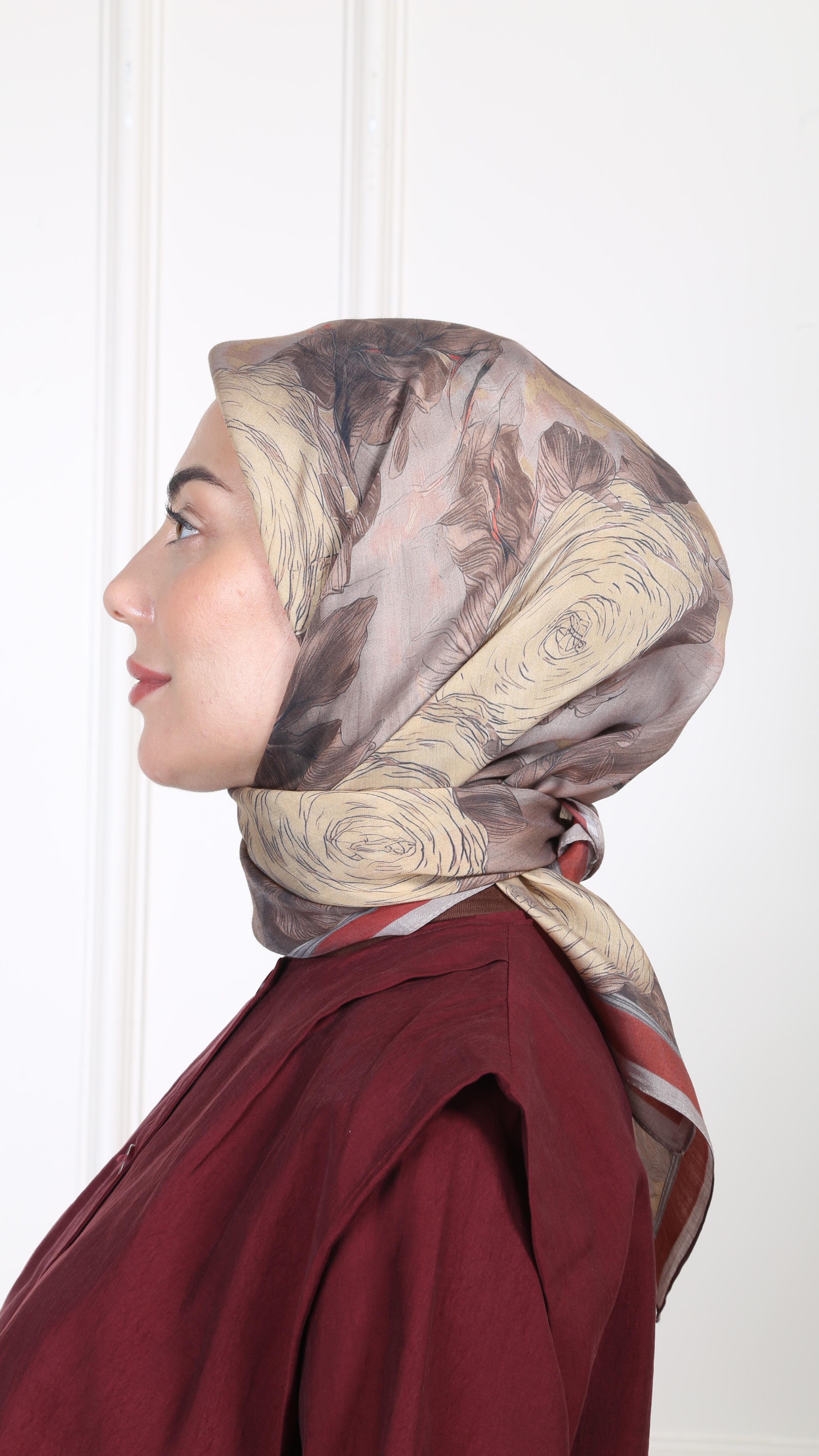 Locella Modal İpek Eşarp Bordo-8