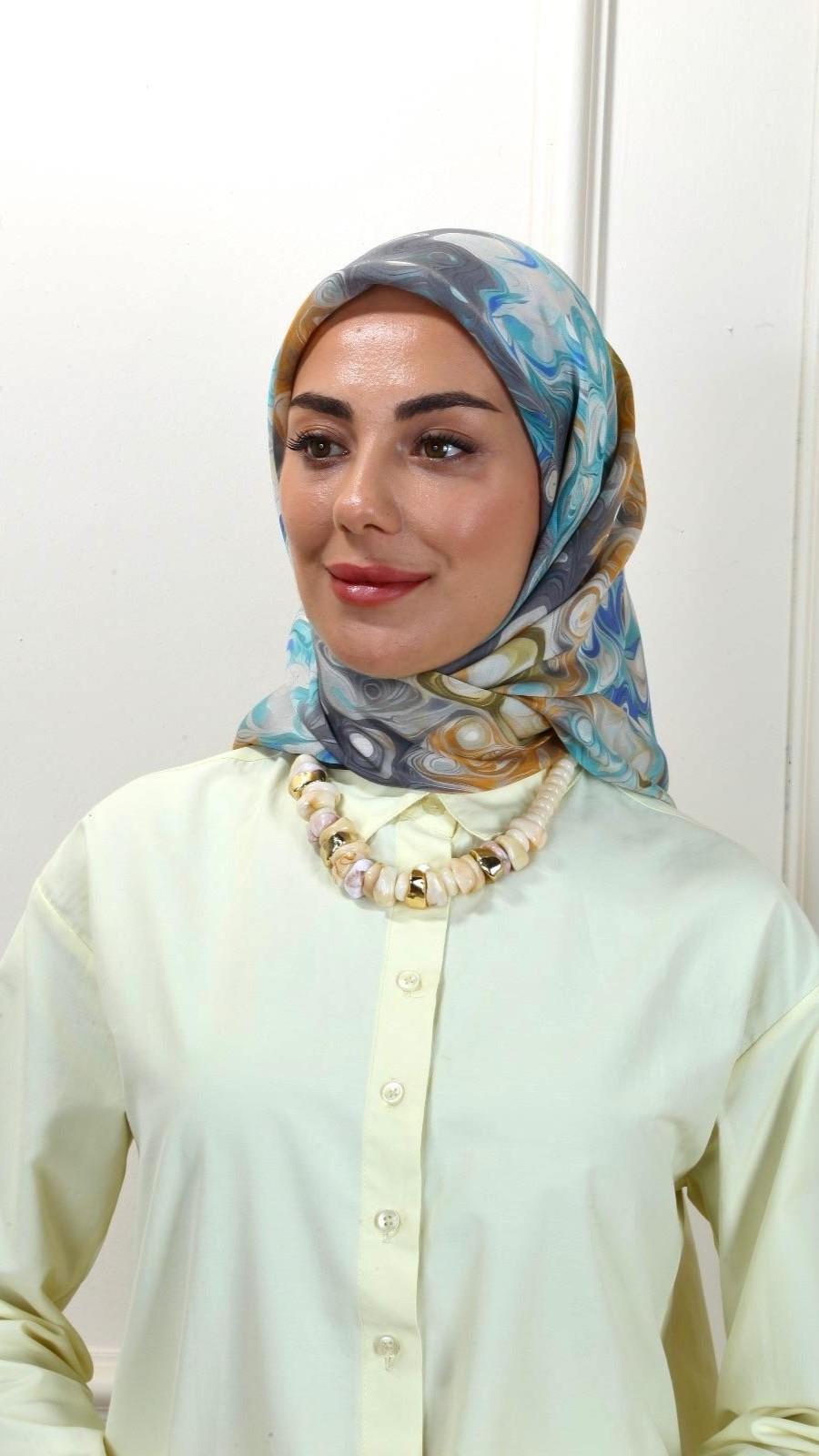 Locella Modal İpek Eşarp Siyah-3