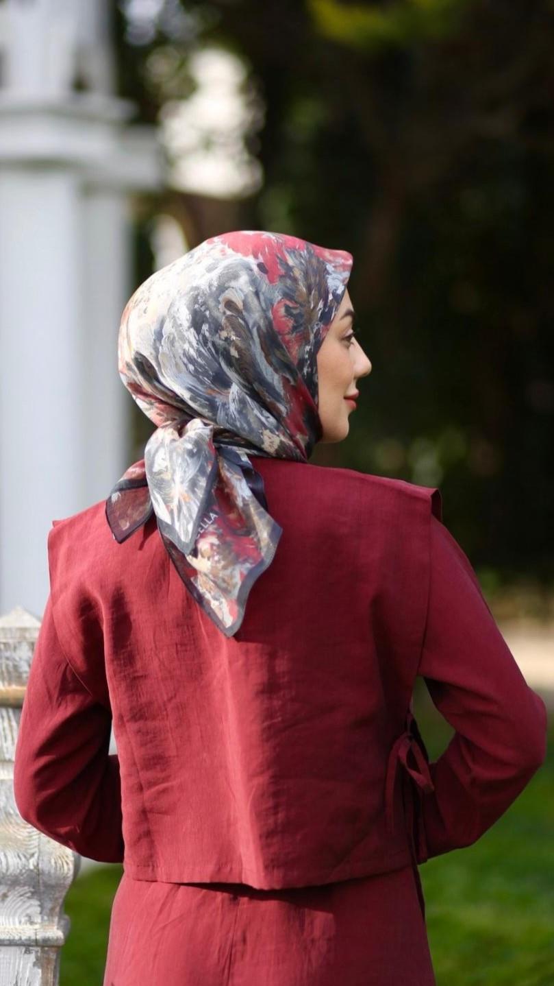 Locella Modal İpek Eşarp Siyah-8