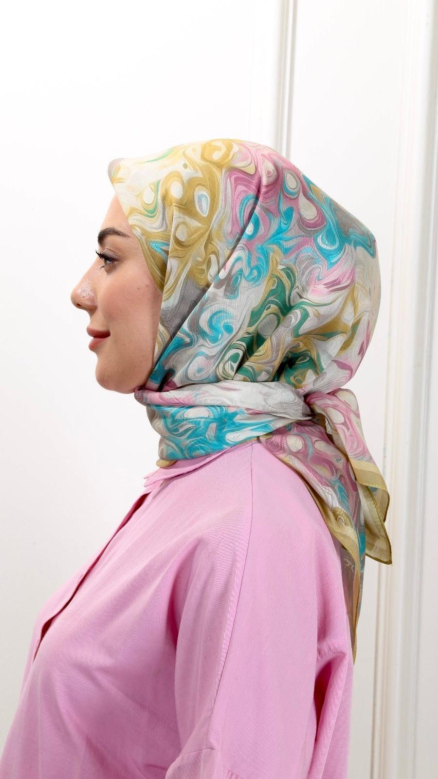 Locella Modal İpek Eşarp Sarı-6