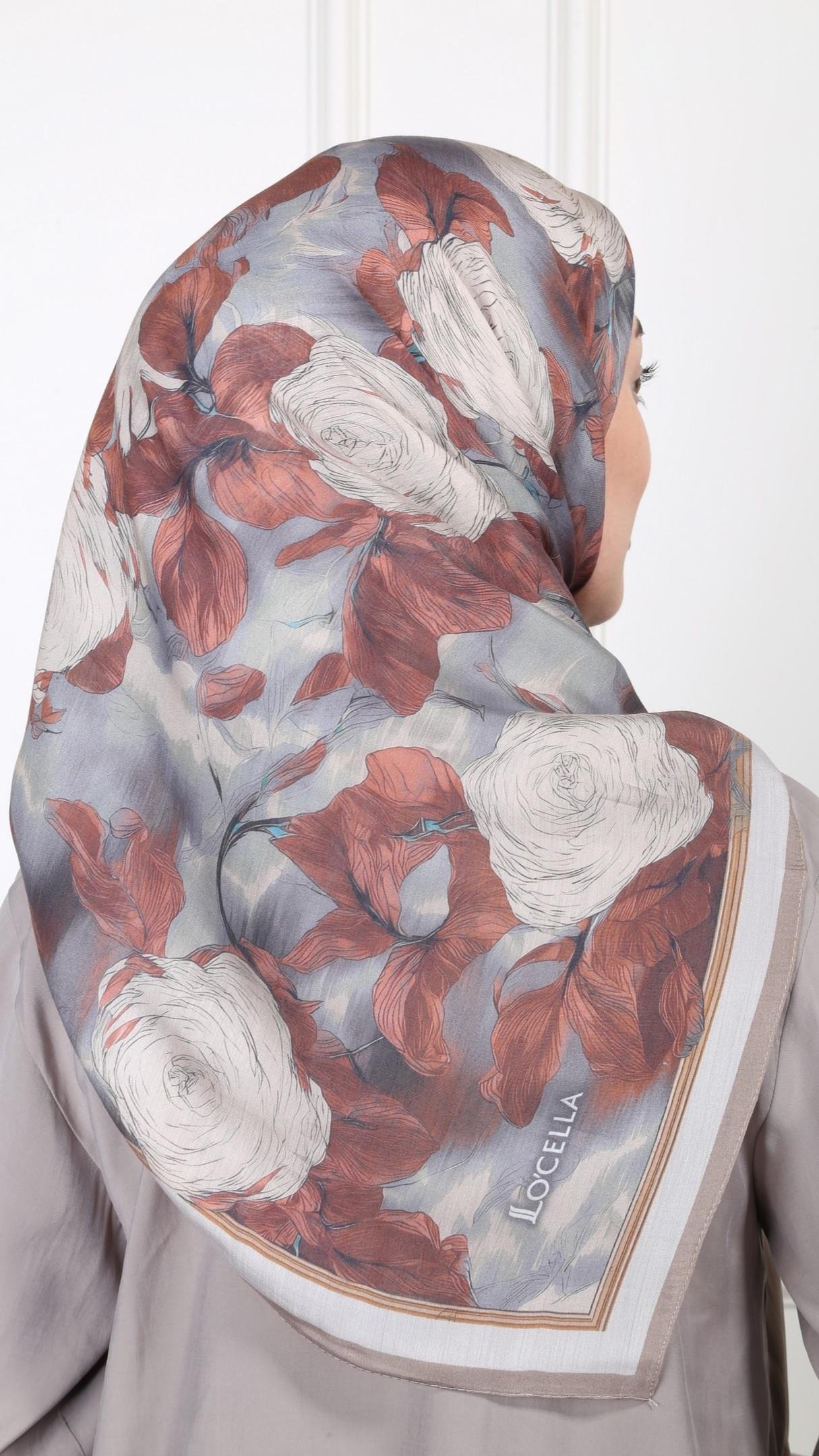 Locella Modal İpek Eşarp Kiremit-7