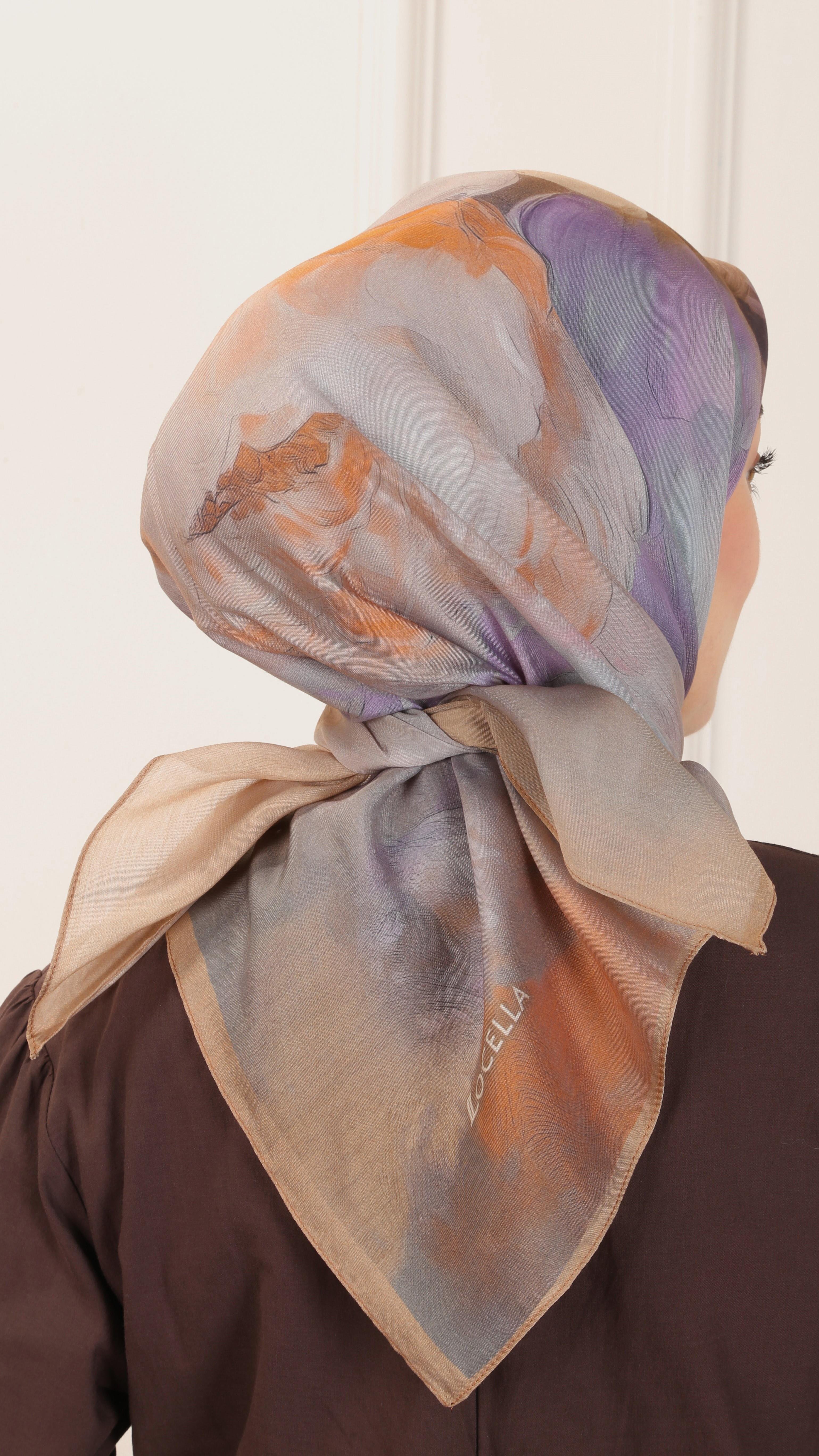 Locella Modal İpek Eşarp Camel-6
