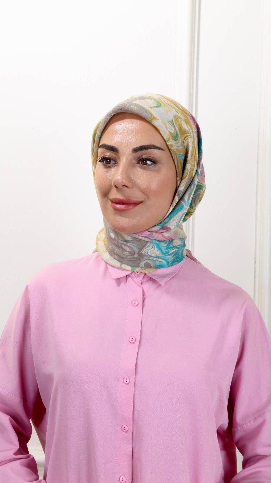 Locella Modal İpek Eşarp Sarı-6