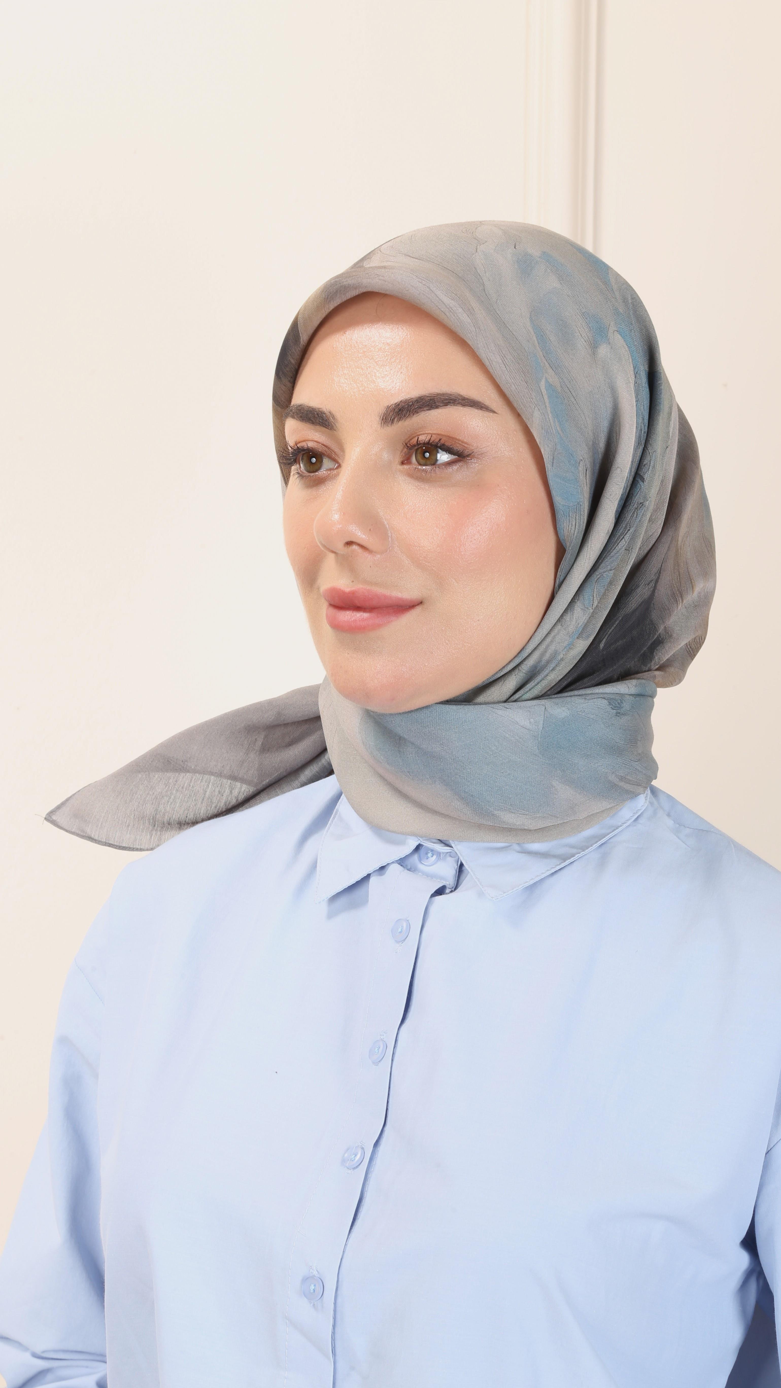 Locella Modal İpek Eşarp Füme-11