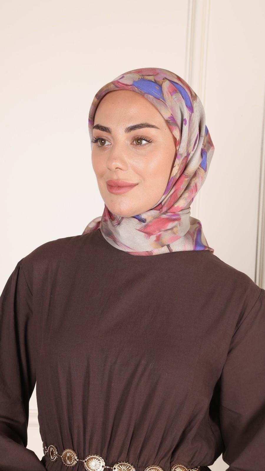 Locella Modal İpek Eşarp Mürdüm-2