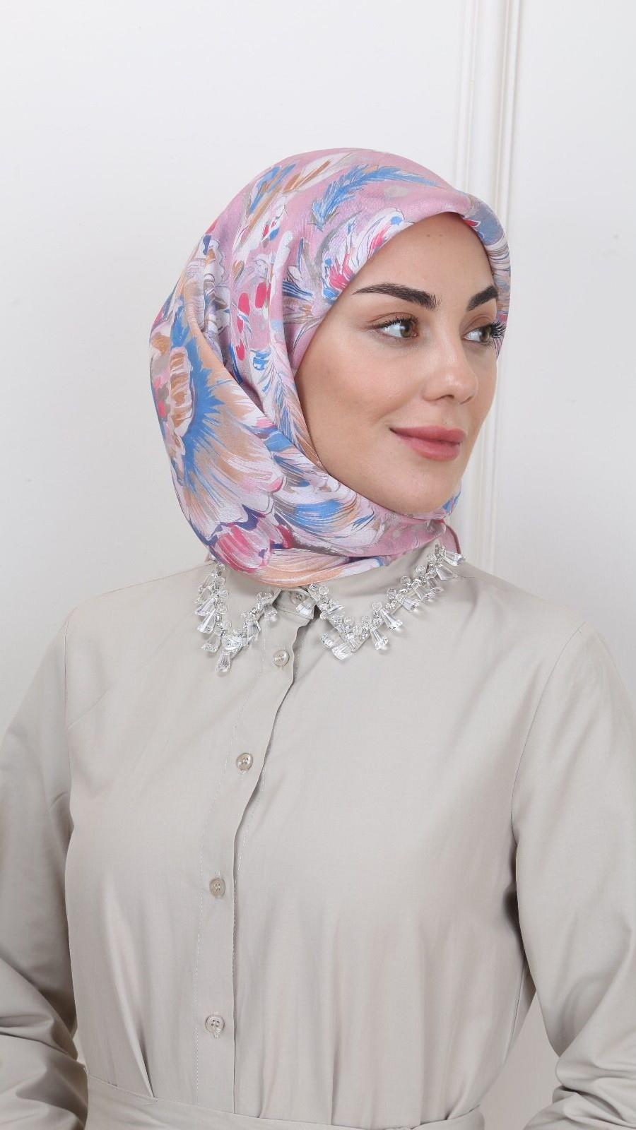 Locella Modal İpek Eşarp Canlı Pembe-9