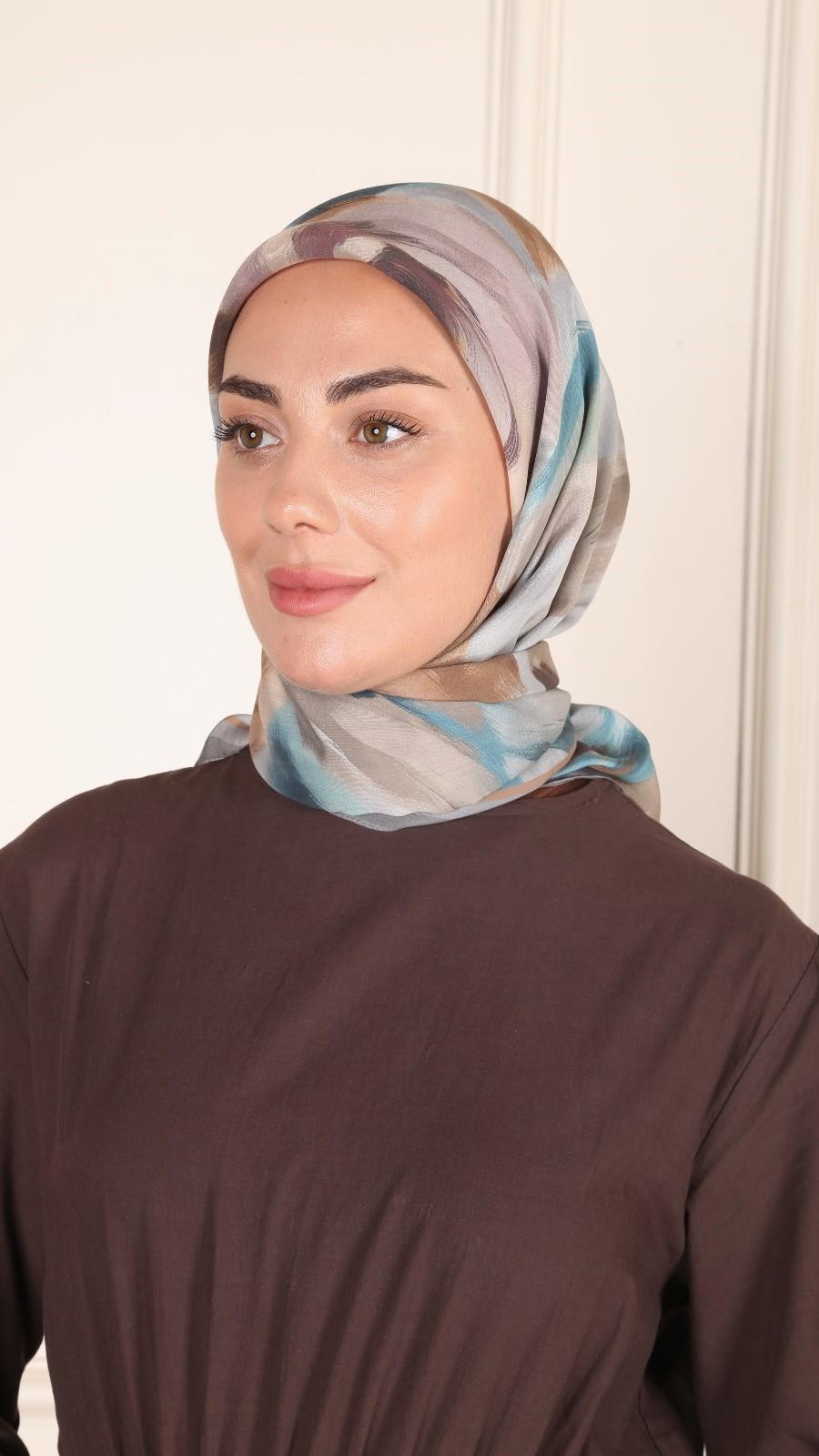 Locella Modal İpek Eşarp Gri-4