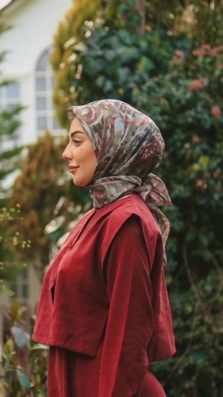 Locella Modal İpek Eşarp Bordo-2