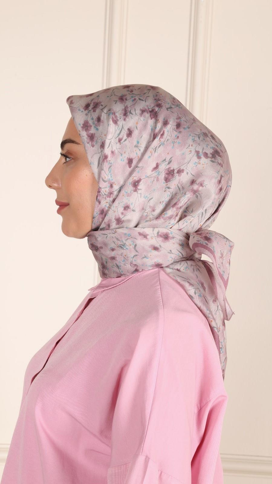 Locella Modal İpek Eşarp Gül Kurusu-7