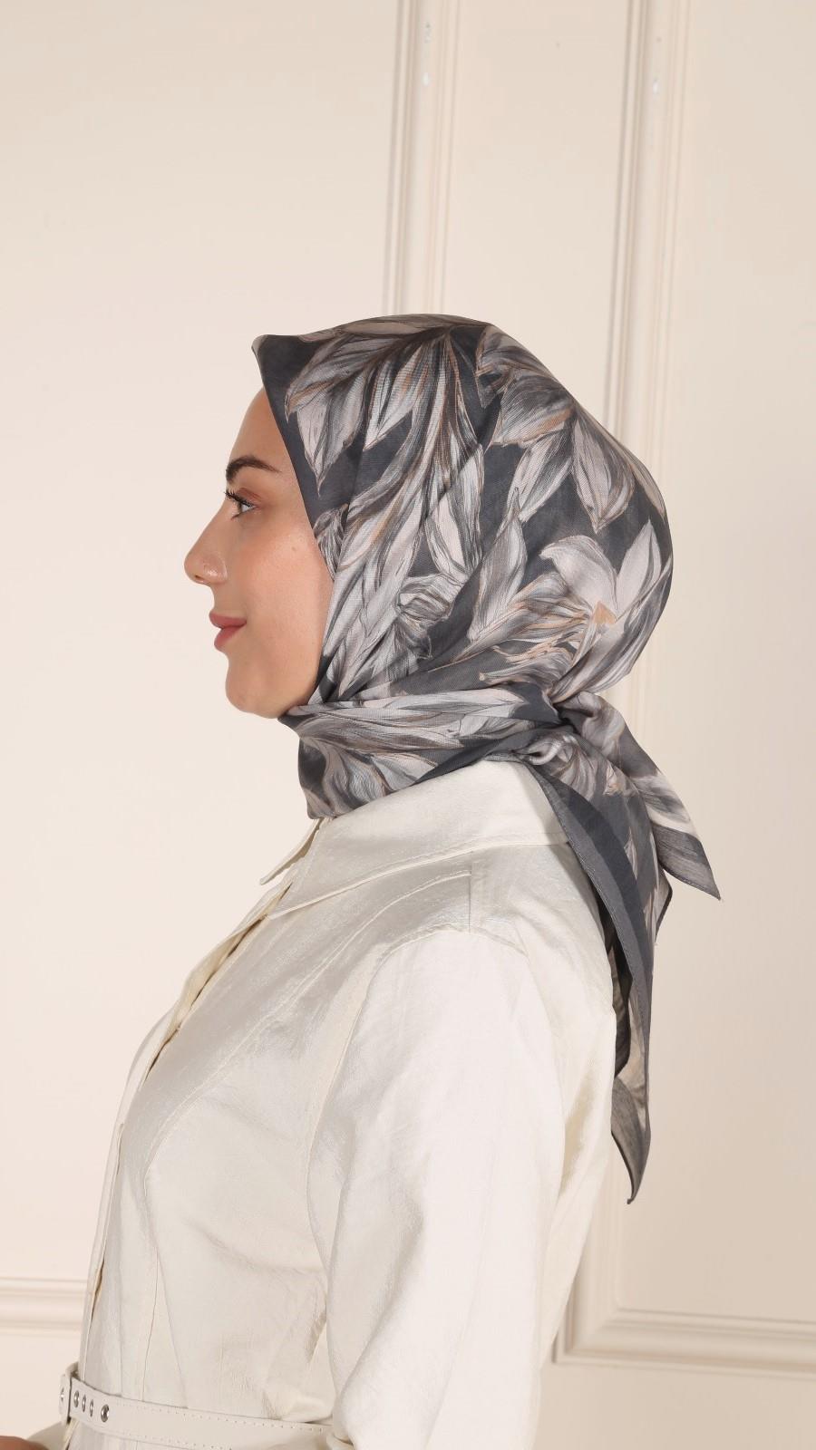 Locella Modal İpek Eşarp Siyah-7