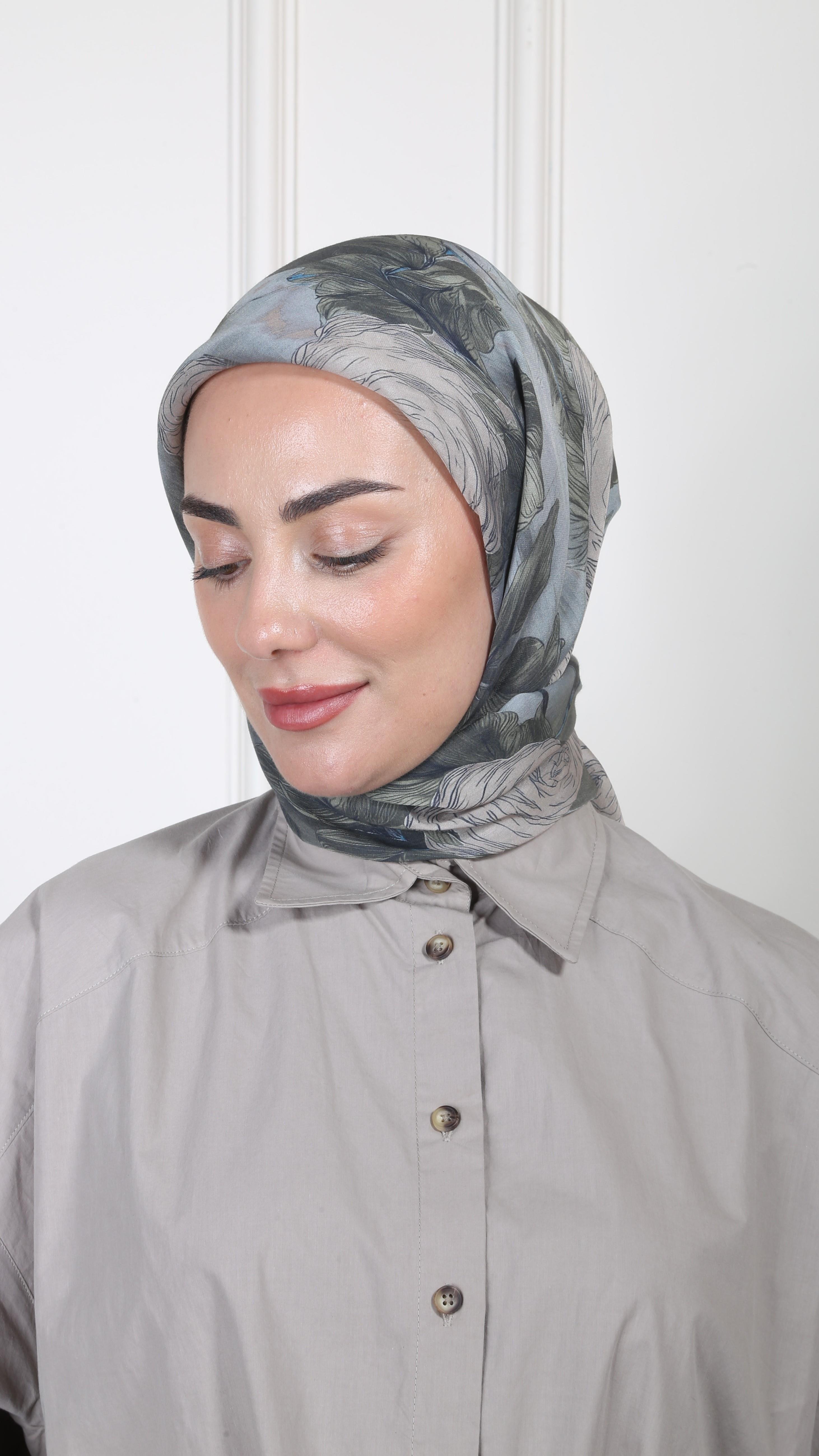 Locella Modal İpek Eşarp Yeşil-10