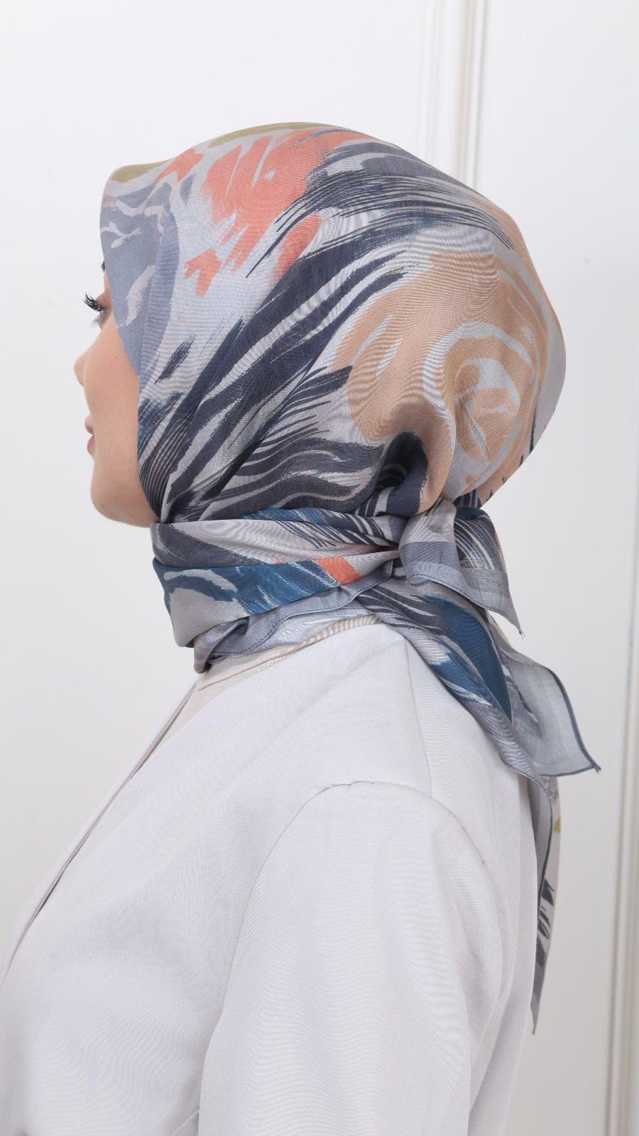 Locella Modal İpek Eşarp Gri-2