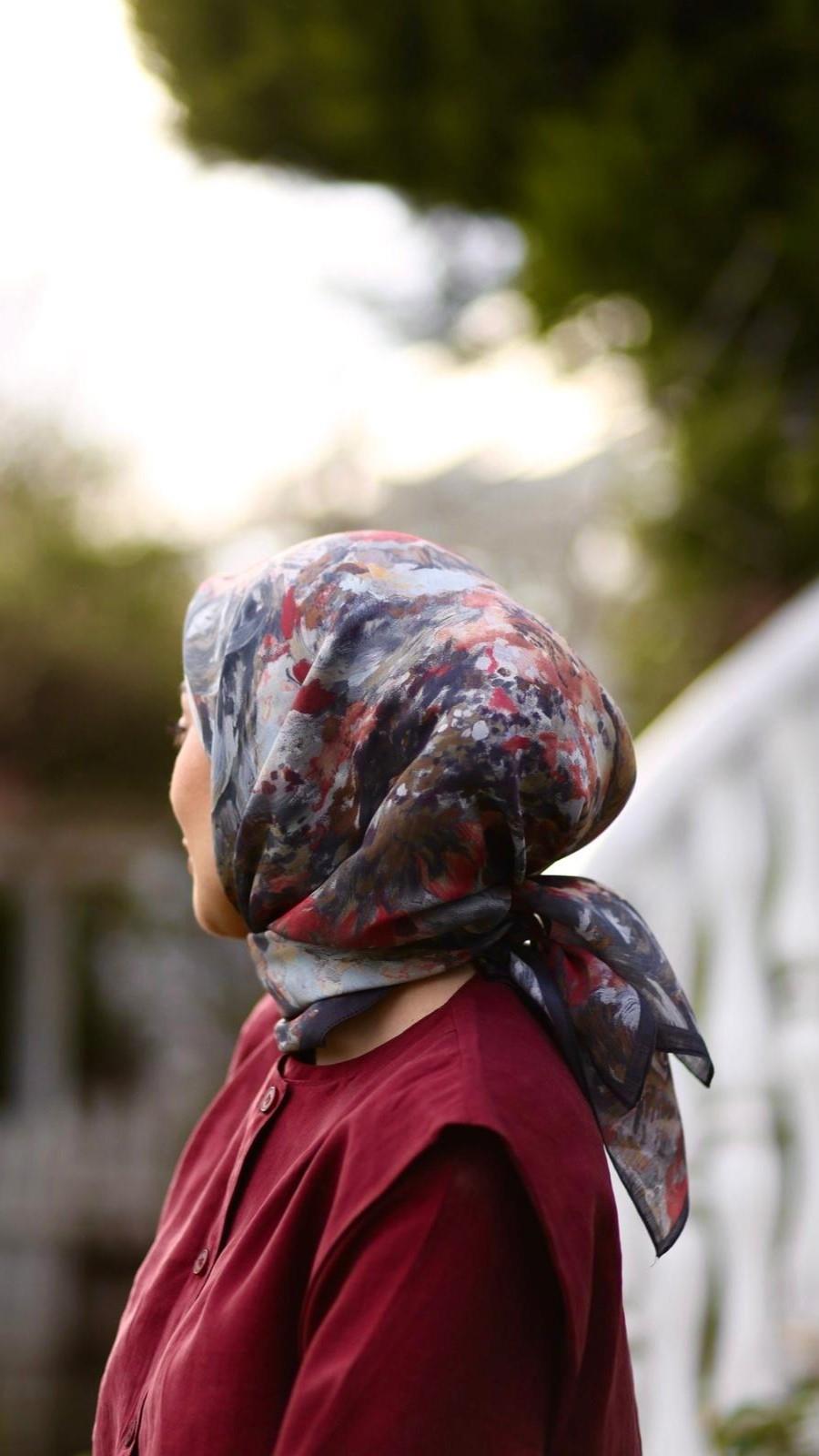 Locella Modal İpek Eşarp Siyah-8