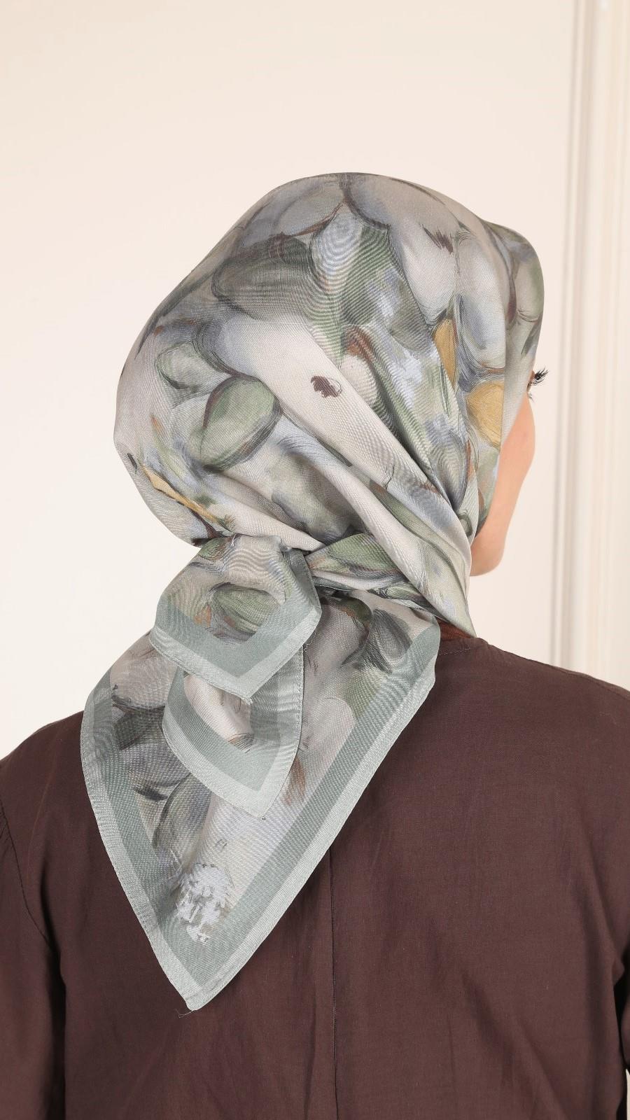 Locella Modal İpek Eşarp Yeşil-3