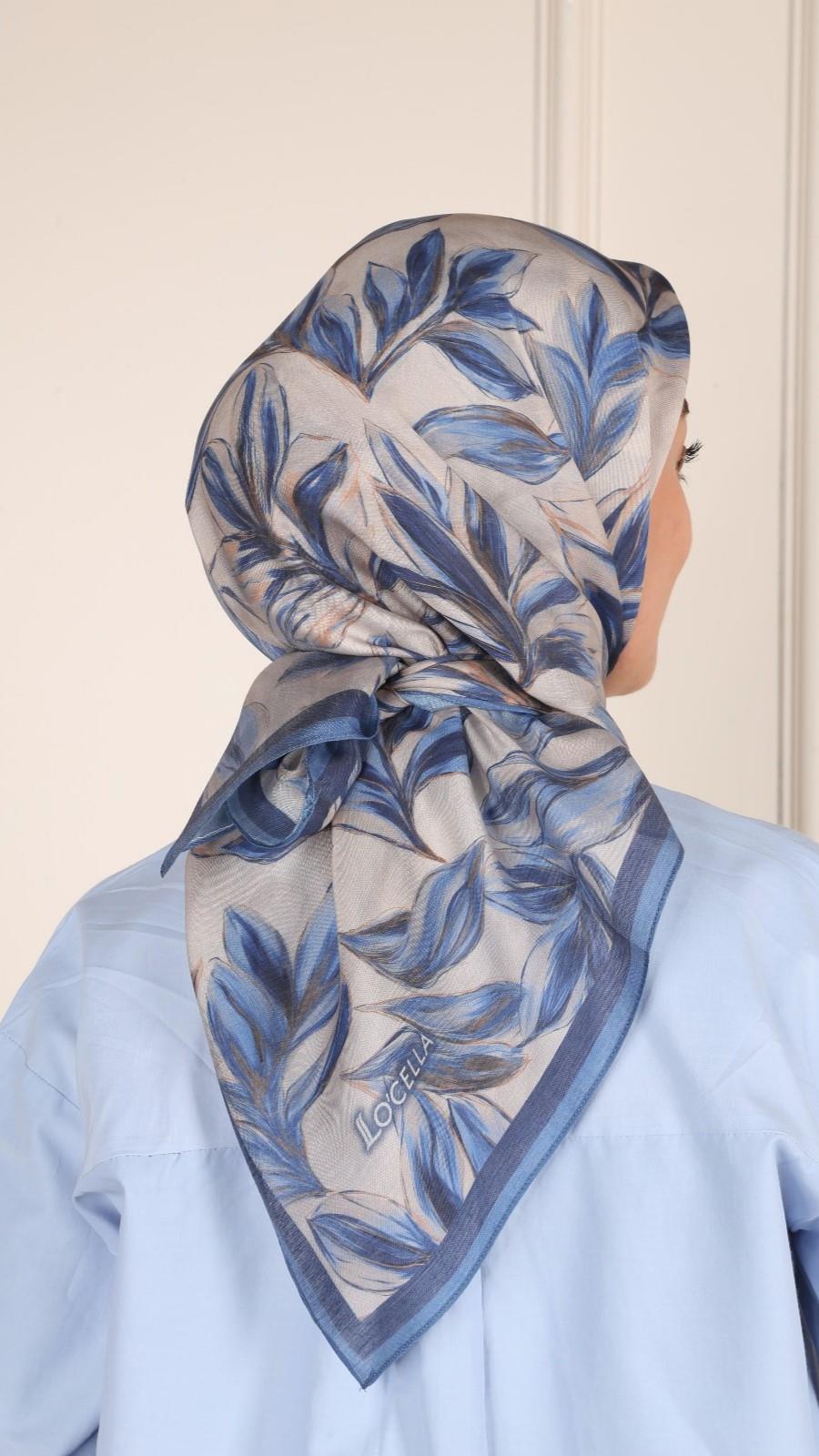 Locella Modal İpek Eşarp Lacivert-9